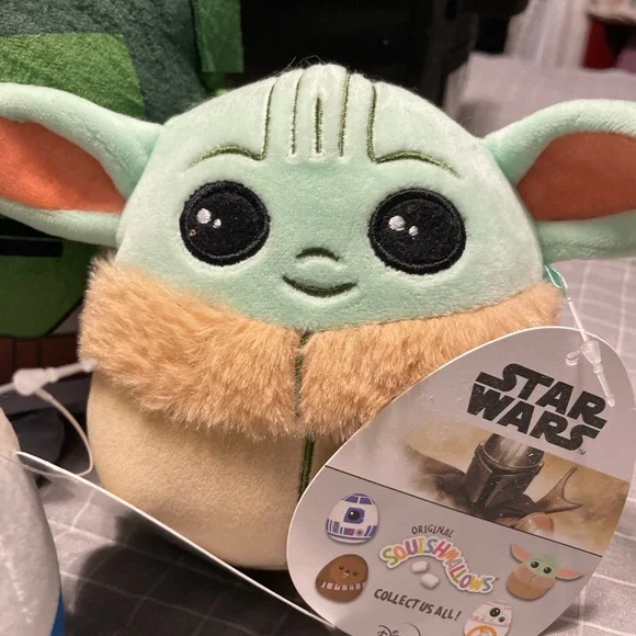 Squishmallows Star Wars Chewbacca and R2-D2 Plush - Brown, Blue, White - Picture 2 of 6